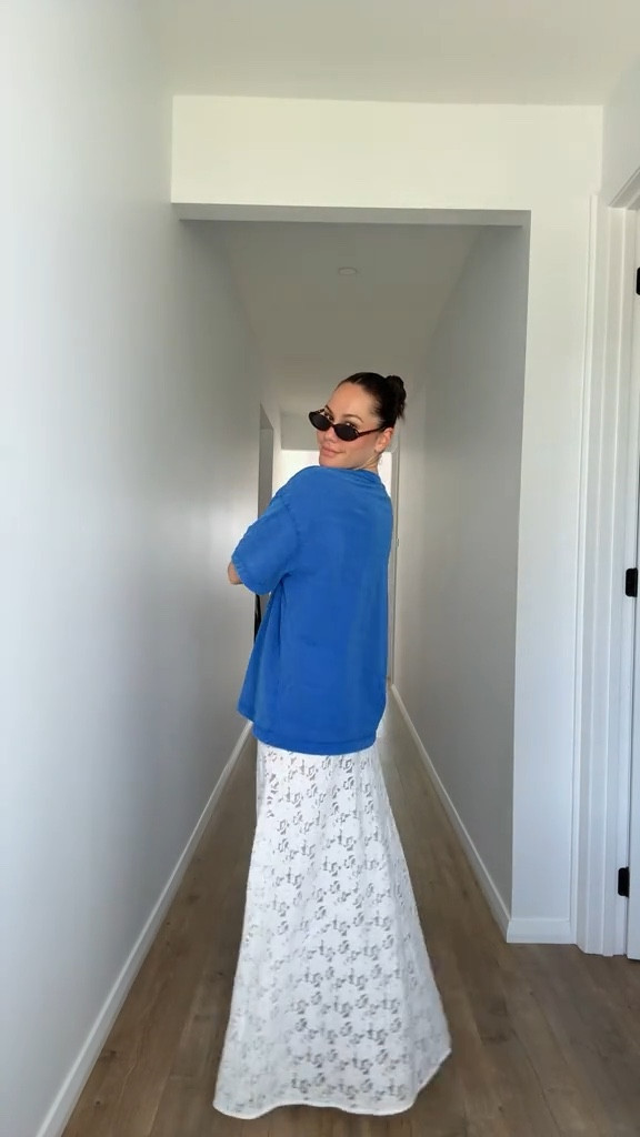 Oversized t shirt and a lace skirt is going to be on high rotation this summer! This skirt is a staple!! wearing a large top and 8 skirt 

#LTKaustralia #LTKsummer #LTKstyletip