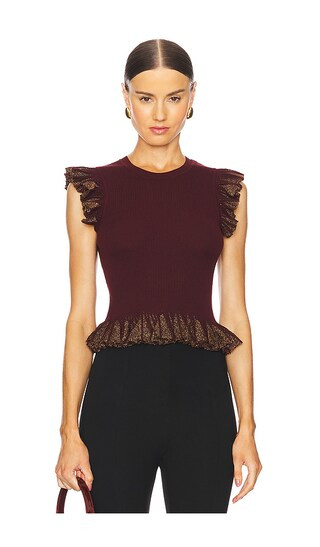 Ulla Johnson Leila Top in Brown. - size L | Revolve Clothing (Global)
