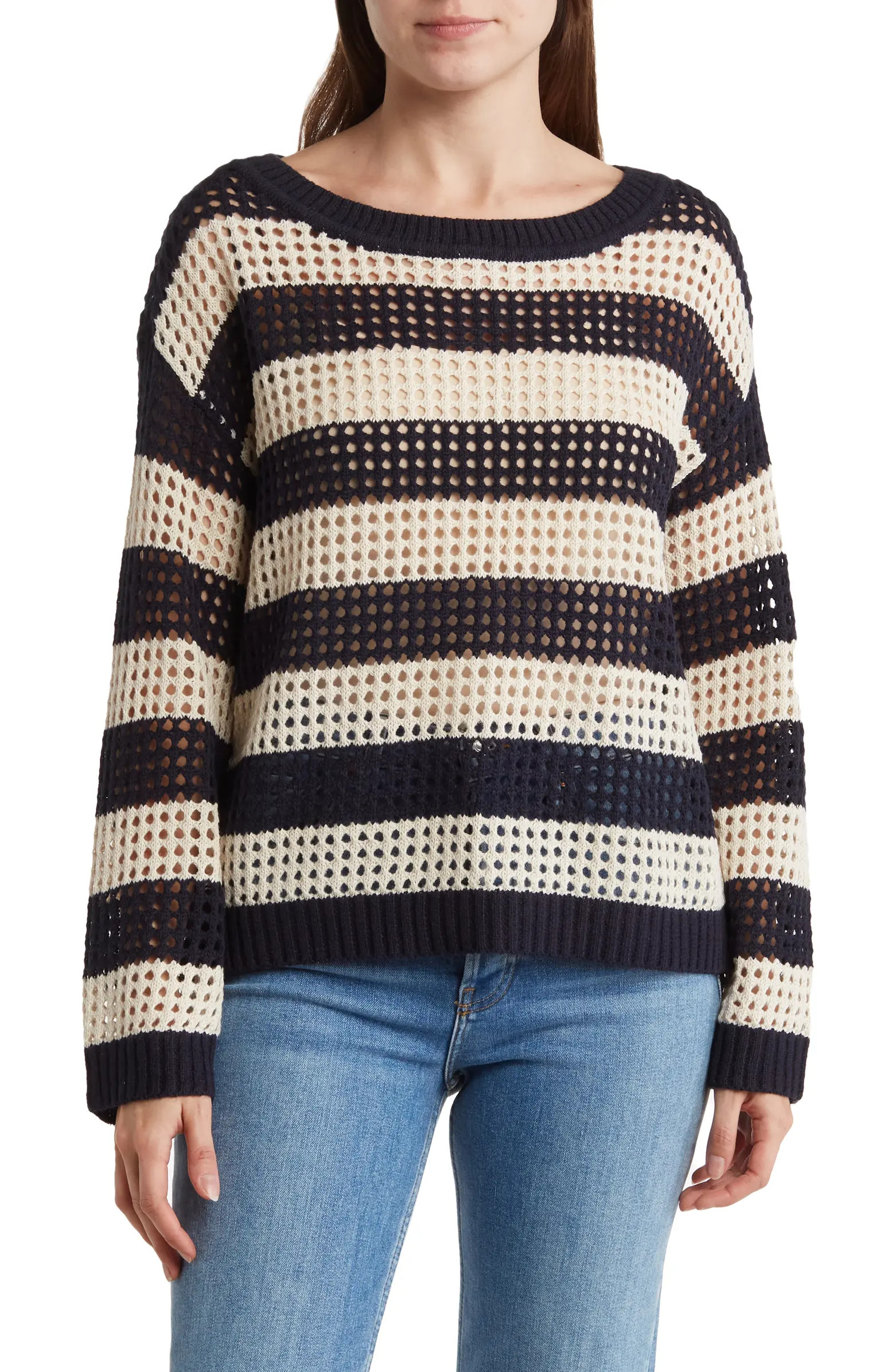 RDI Stripe Open Weave Sweater | Nordstromrack | Nordstrom Rack