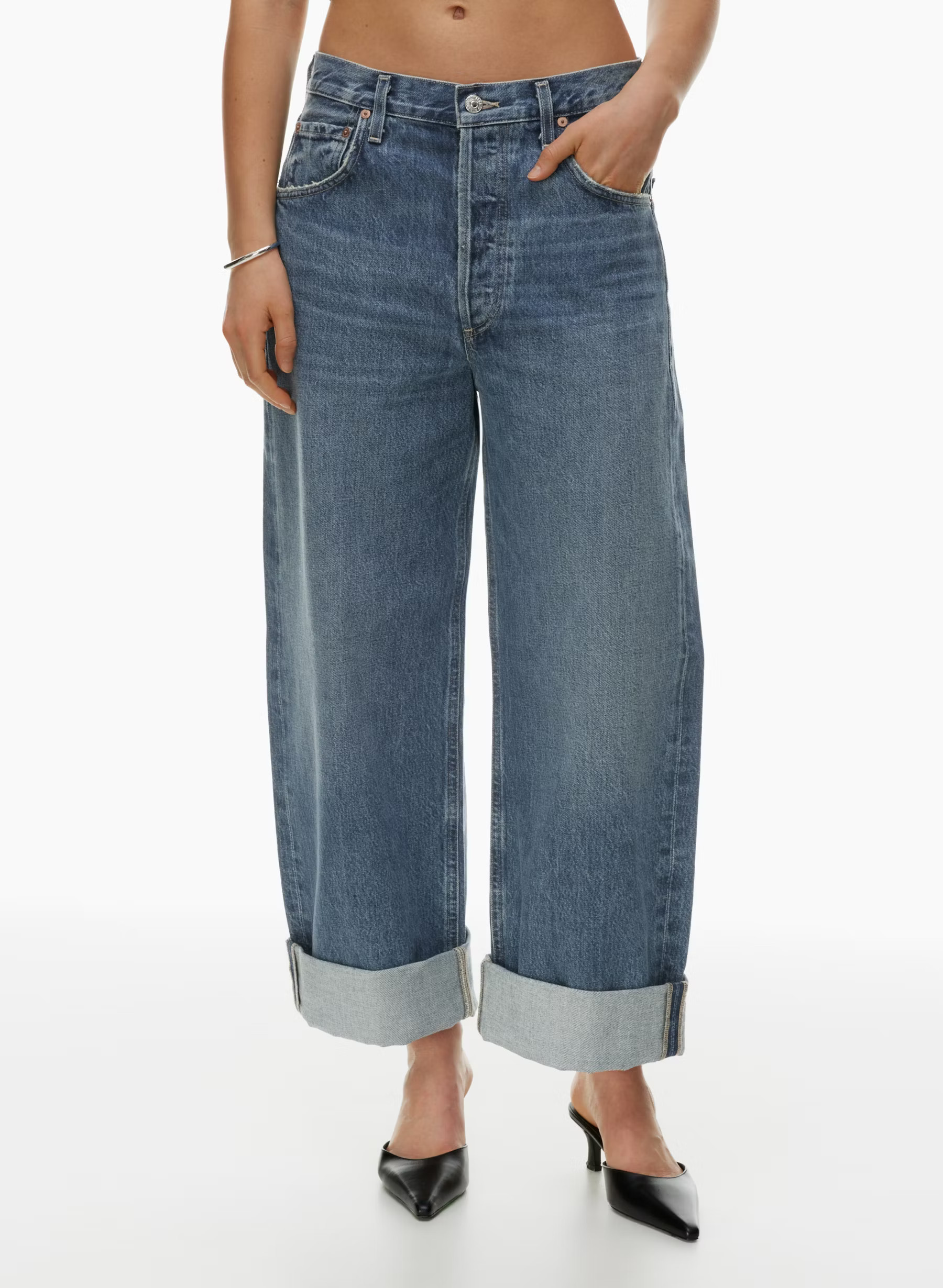 AYLA BAGGY CUFFED JEAN | Aritzia