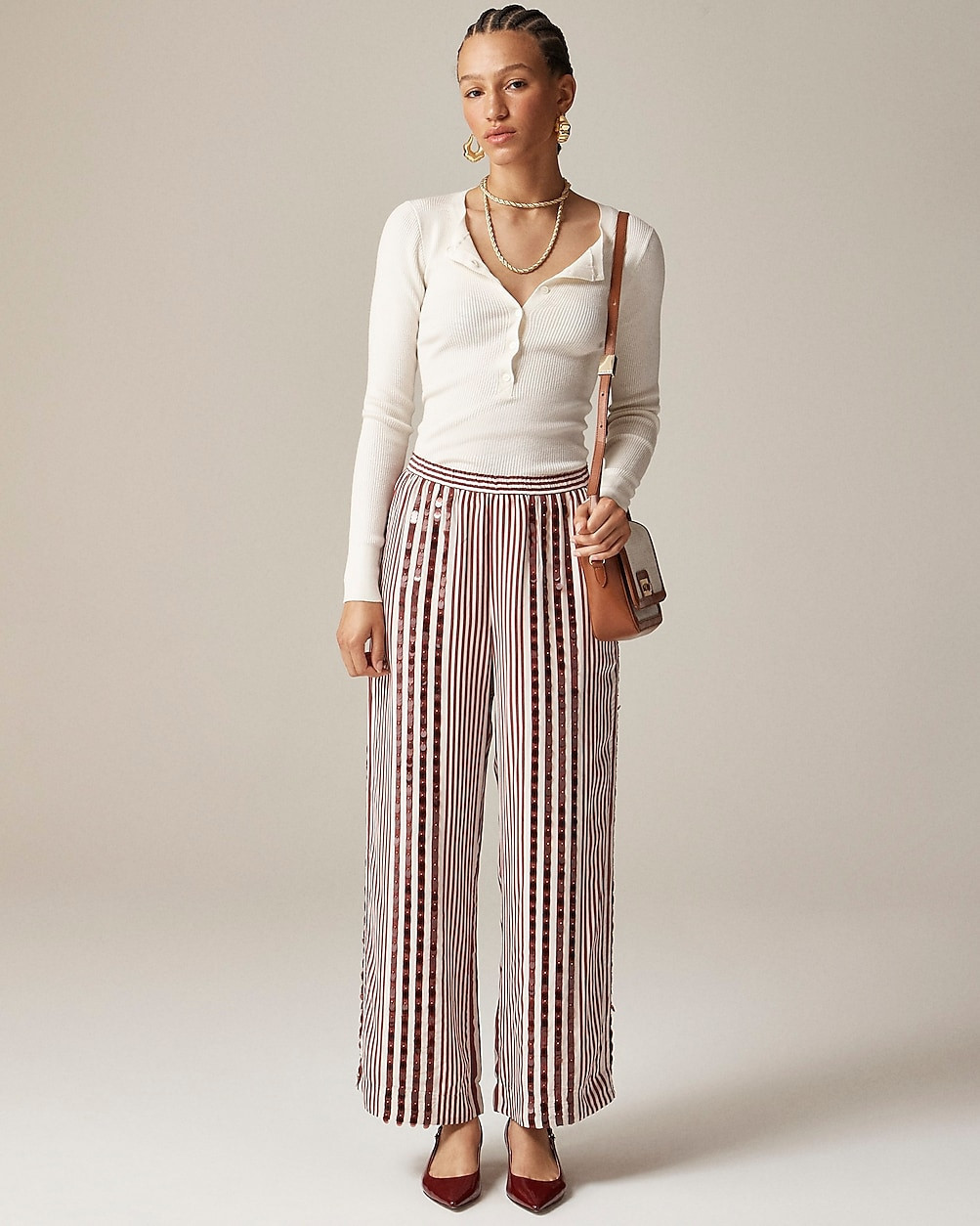 Collection cropped Stratus pant with sequins | J. Crew US