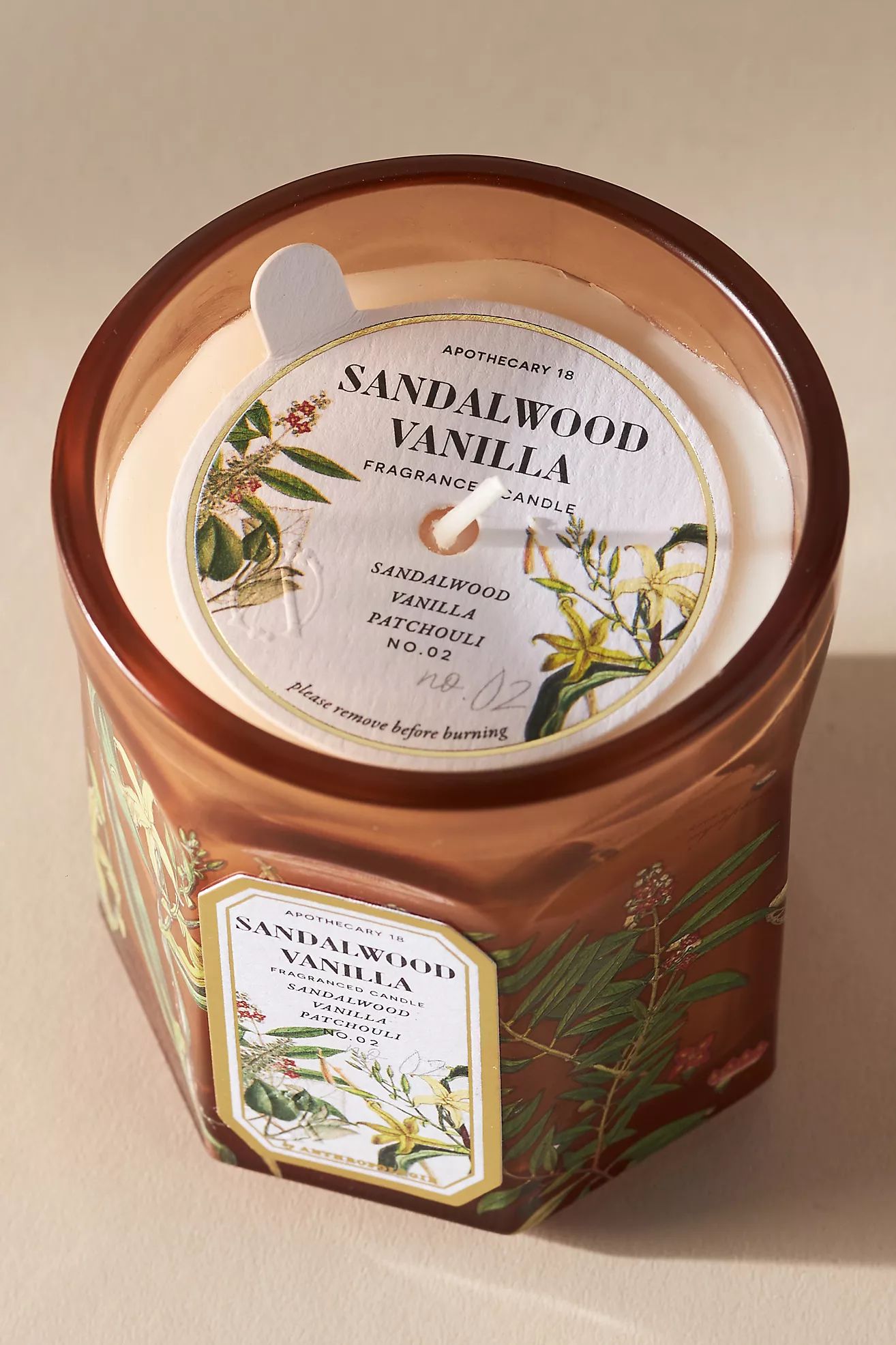 Apothecary 18 Woody Sandalwood Vanilla Small Glass Candle | Anthropologie (US)