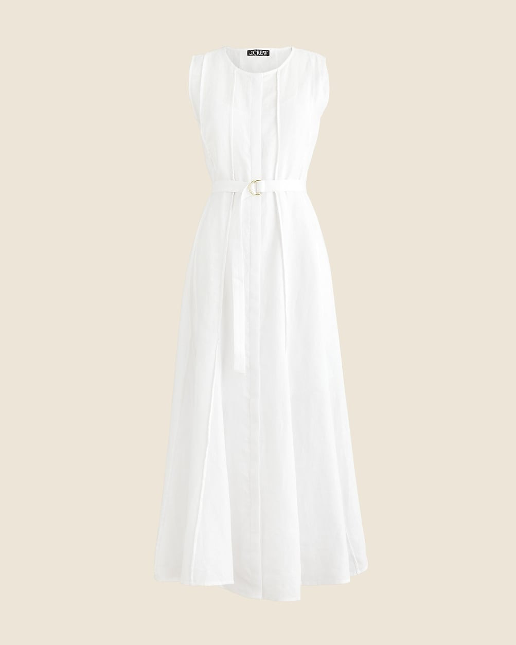 Seamed tie-waist dress in linen | J. Crew US