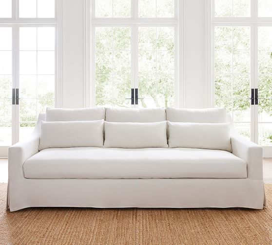 York Slope Arm Deep Seat Slipcovered Sofa | Pottery Barn (US)