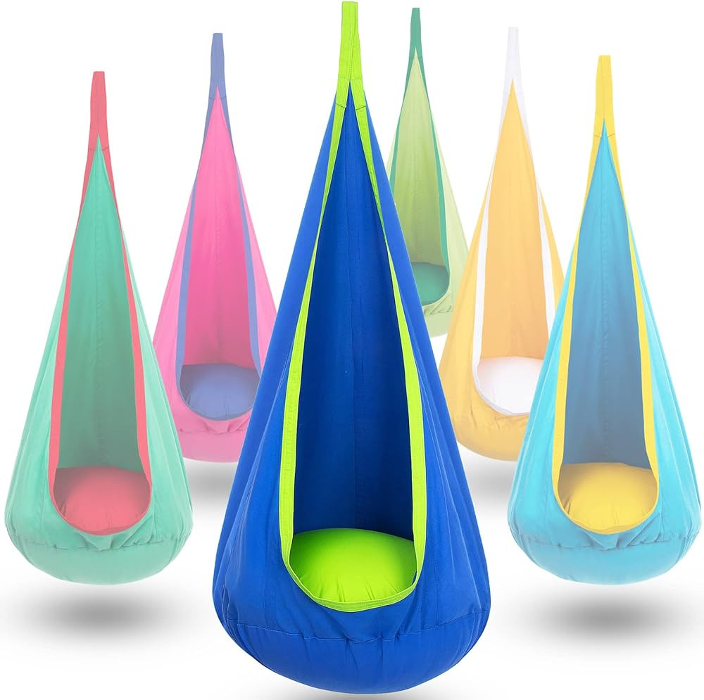Amazon.com: Y- STOP Kids Pod Swing Seat, Hanging Hammock Chair with Inflatable Pillow, Sensory Sw... | Amazon (US)