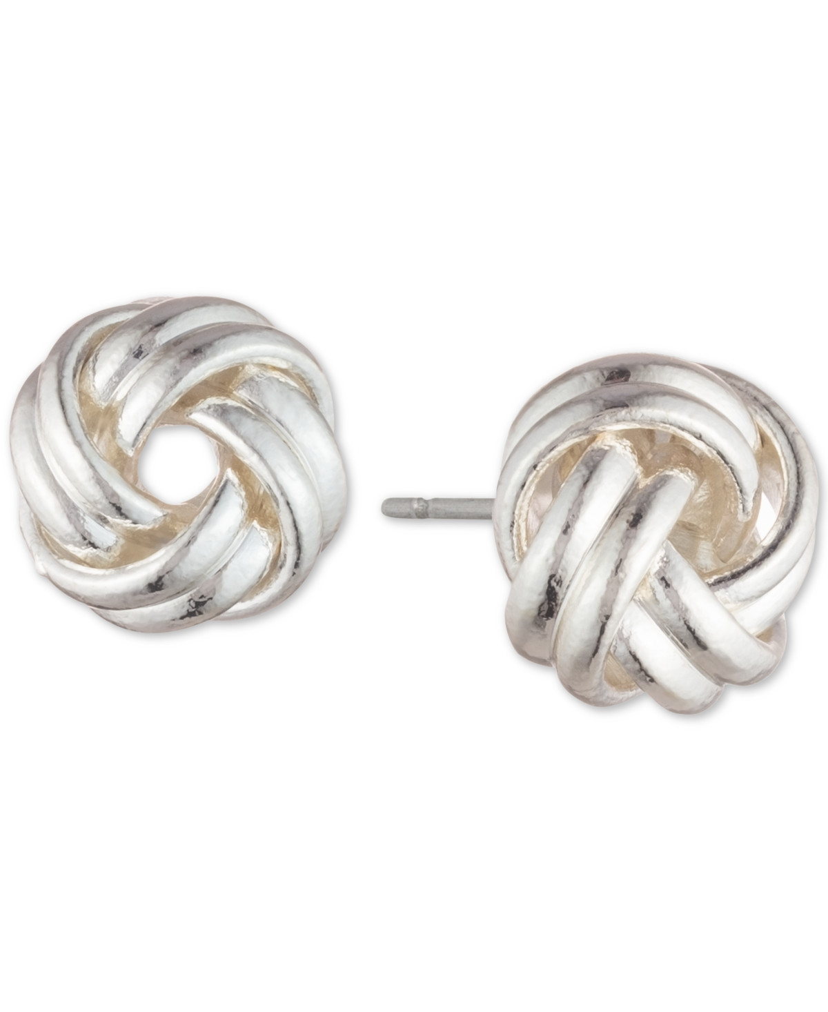 Lauren Ralph Lauren Knot Stud Earrings - Silver | Macy's