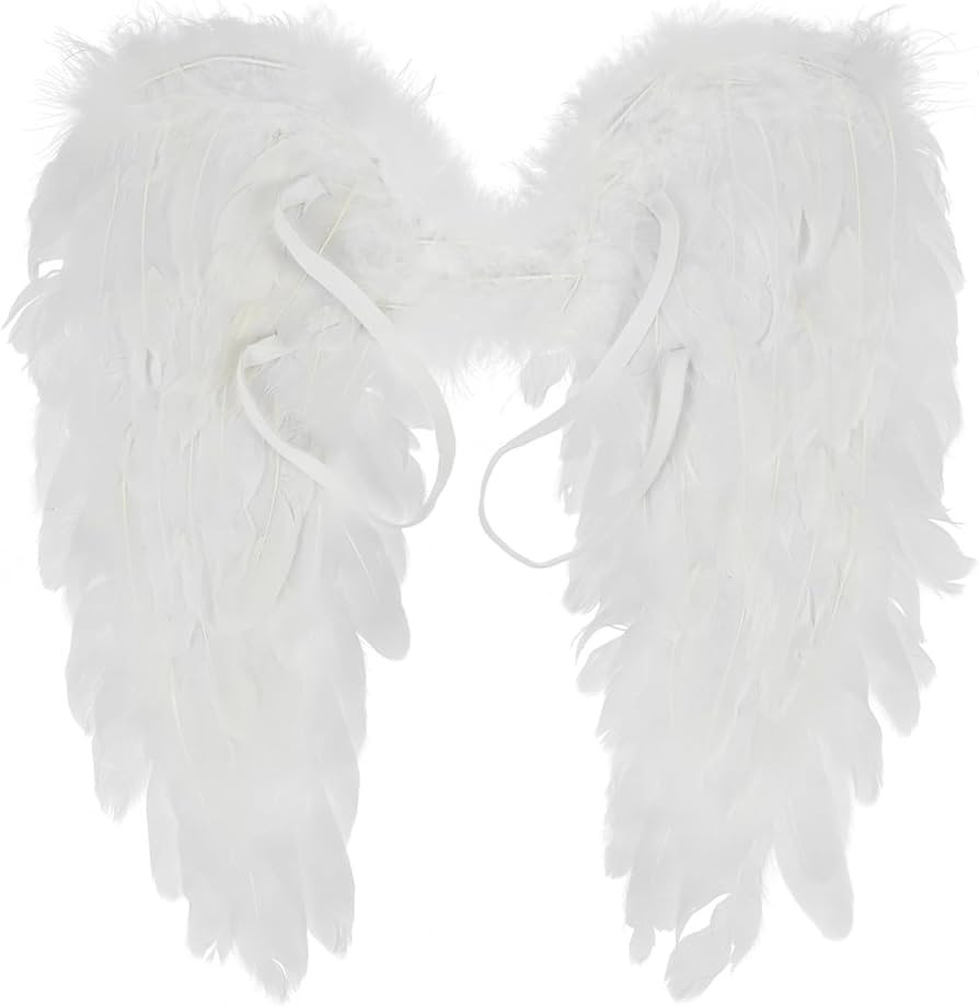 TiaoBug Deluxe Angel Feather Wings Halloween Christmas Fancy Dress Costume for Kids Adults Type B... | Amazon (US)