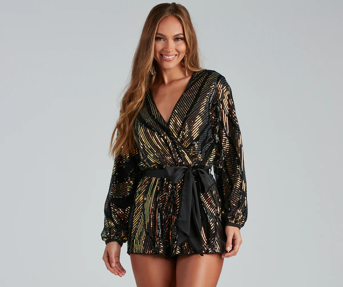 Toast To Glam Sequin Romper | Windsor Stores