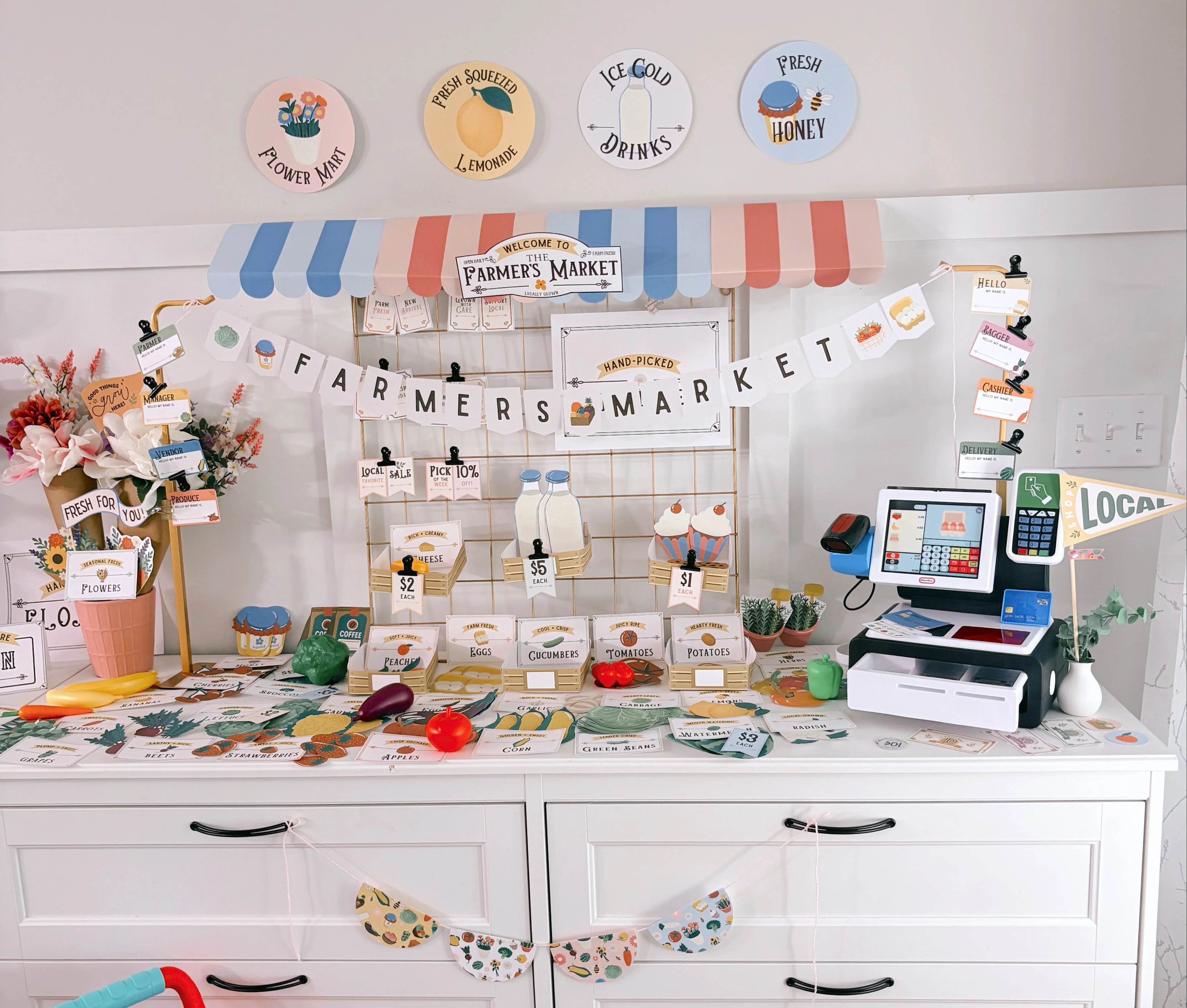 Farmer's Market Pretend Play Collection | Printable Play | The Letter Vee