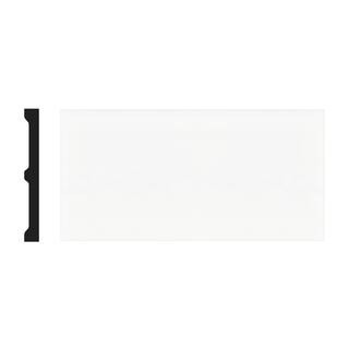 7/16 in. x 4 in. x 96 in. Polystyrene White Base Molding | The Home Depot