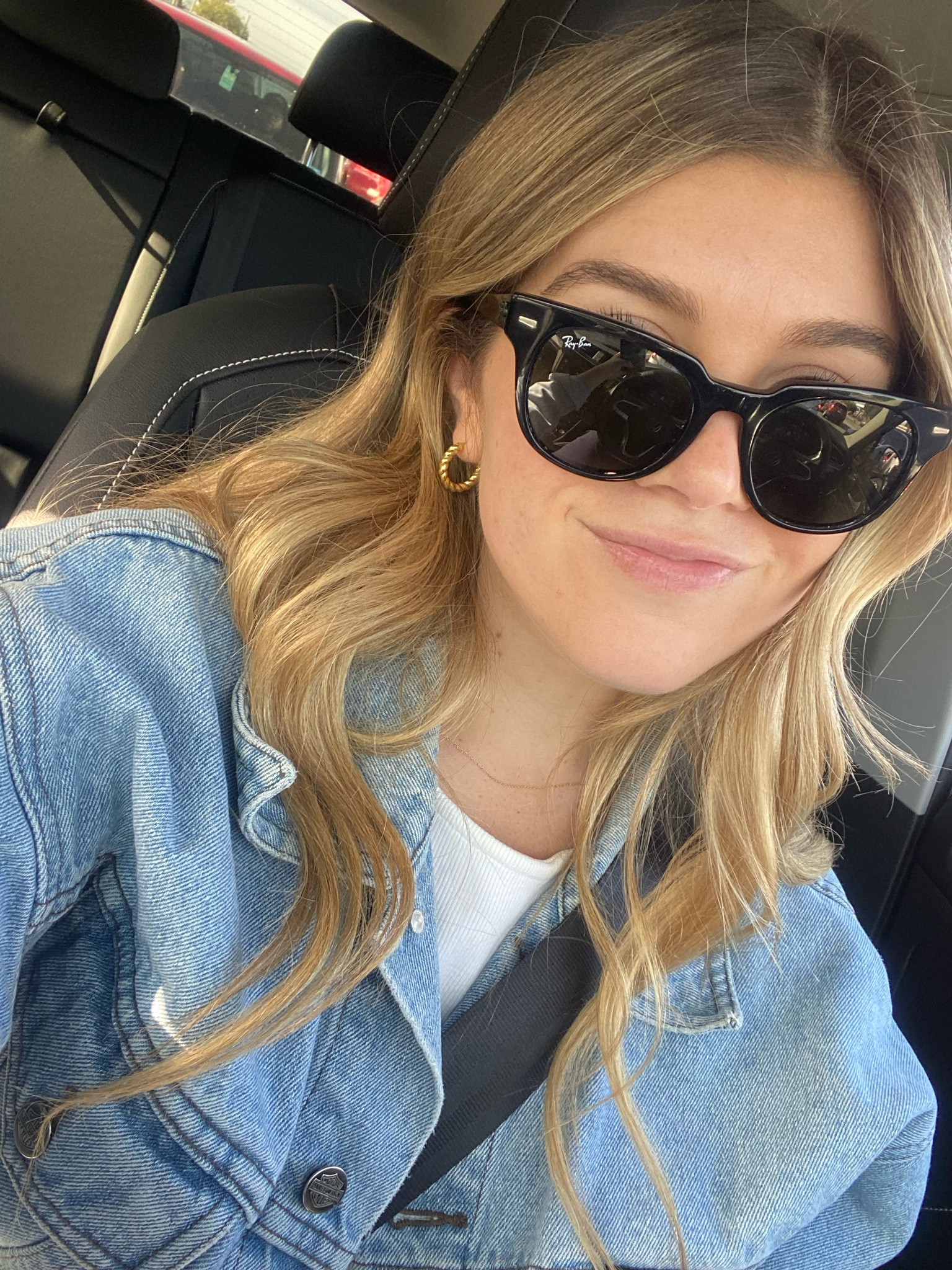 my go to outfit = gold hoops, vintage denim jacket, white tee + black sunnies. would wear this everyday if i could! 🤍  

#LTKSpringSale #LTKsalealert #LTKSeasonal
