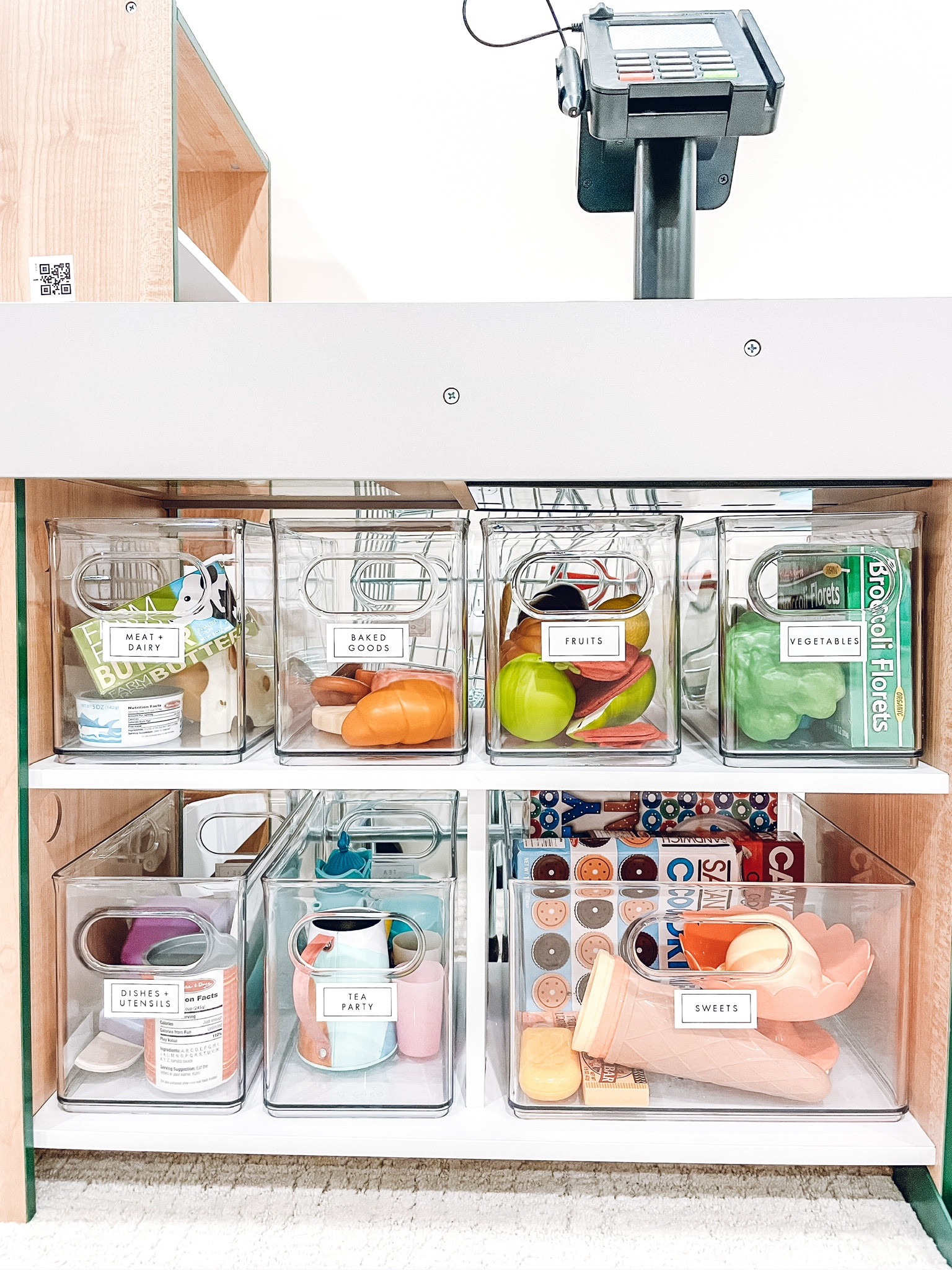 Playroom organization✨ Home Edit Narrow Pantry Bin. Home Edit Divided All-Purpose Bin. Pottery Barn Kids My First Chelsea All-in-1 Play Kitchen. Amazon Funpynani Color Sorting Play Food Set. 

#LTKkids #LTKfamily #LTKhome