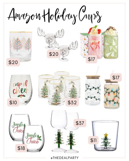 Amazon Holiday Cups | Holiday Wine Glasses | Christmas Cups | Christmas Shot Glasses 

#LTKSeasonal #LTKfindsunder50 #LTKHoliday