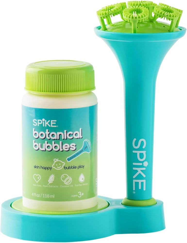 Innobaby Spike Bubble Blower with Mess Free Botanical Bubbles and Dipping Tray - Magic Wand Blows... | Amazon (US)