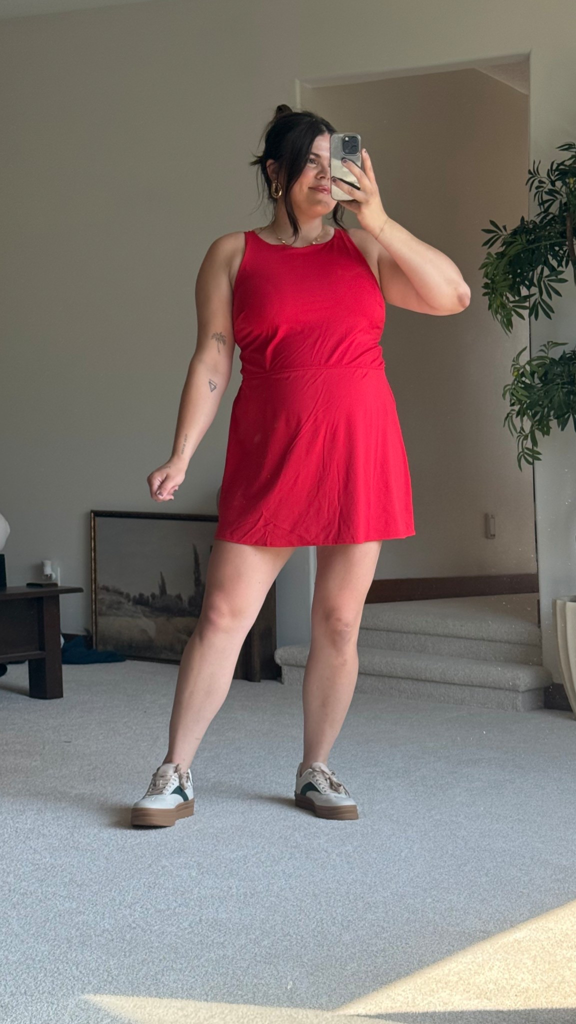 It’s the way I know a woman designed this dress, it’s an active wear dress with attached shorts but you can pull the shorts down without having to take the entire dress off- obsessed!

Wearing XL/size 14   

Maternity/bump friendly , golf dress, tennis dress, Mom outfit, summer outfit


#LTKActive