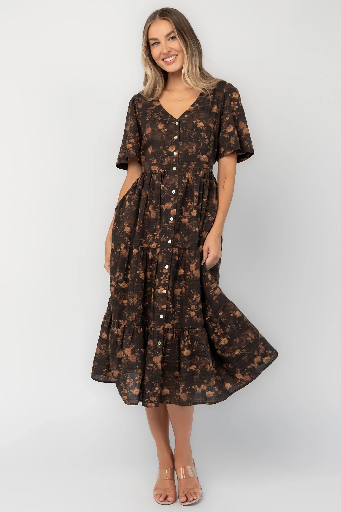 Annelise Midi Dress | Clove Floral | Baltic Born