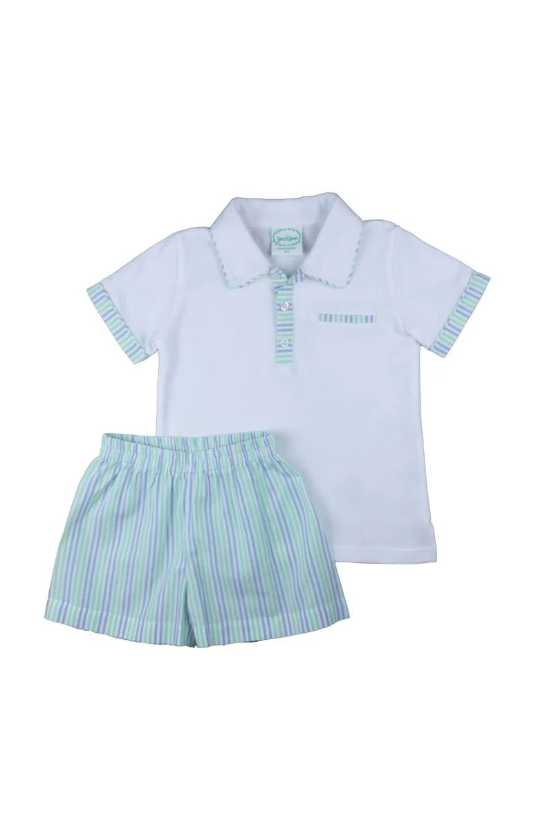 Forget Me Not Collared Shirt Set | Grace and James Kids