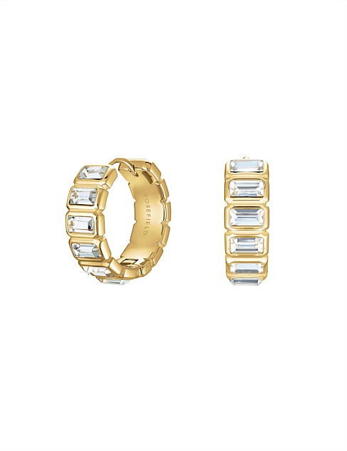 Rosefield Rosefield Iconic Octagon Hoops Earrings Gold | David Jones | David Jones (Australia & New Zealand)
