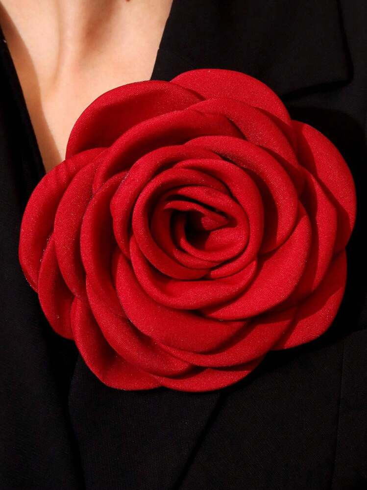 12.5-15cm Multi-Layer Elaborate Fabric Camellia Flower Brooch, Suitable For Decorating Dresses, S... | SHEIN