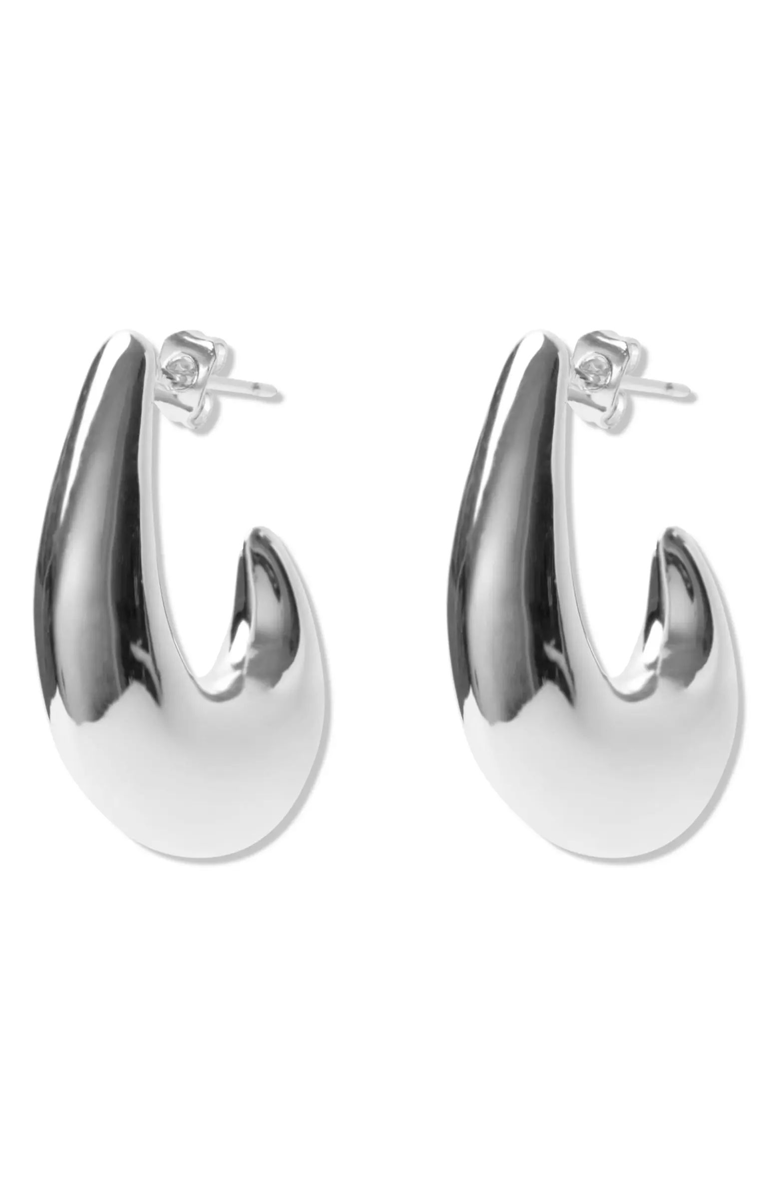 Argento Vivo Sterling Silver J-Hoop Earrings | Nordstrom | Nordstrom