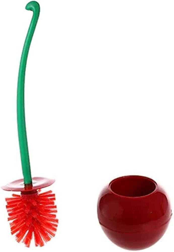 Cherry Shape Toilet Brushes with Holder Bowl Long Handle, Household Bathroom Cleaning Tool Cleane... | Amazon (US)