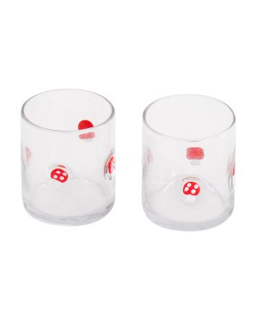 Set Of 2 Mushroom Icon Drinking Glasses | Kitchen & Dining Room | Marshalls | Marshalls