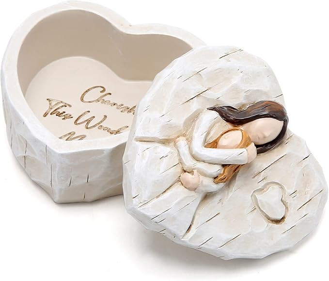 Hodao Mothers Day jewelry Keepsake Box Sculpted Hand-Painted Memorial Box Anniversary Sweet Mothe... | Amazon (US)