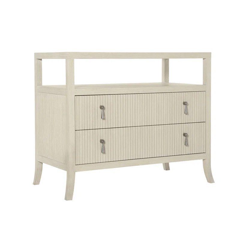 East Hampton 2 - Drawer Bachelor's Chest in Cerused Linen | Wayfair Professional