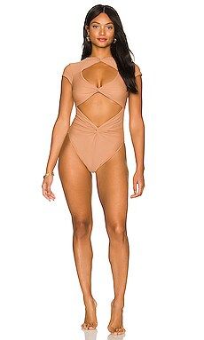 Andrea Iyamah Aluna One Piece in Nude from Revolve.com | Revolve Clothing (Global)