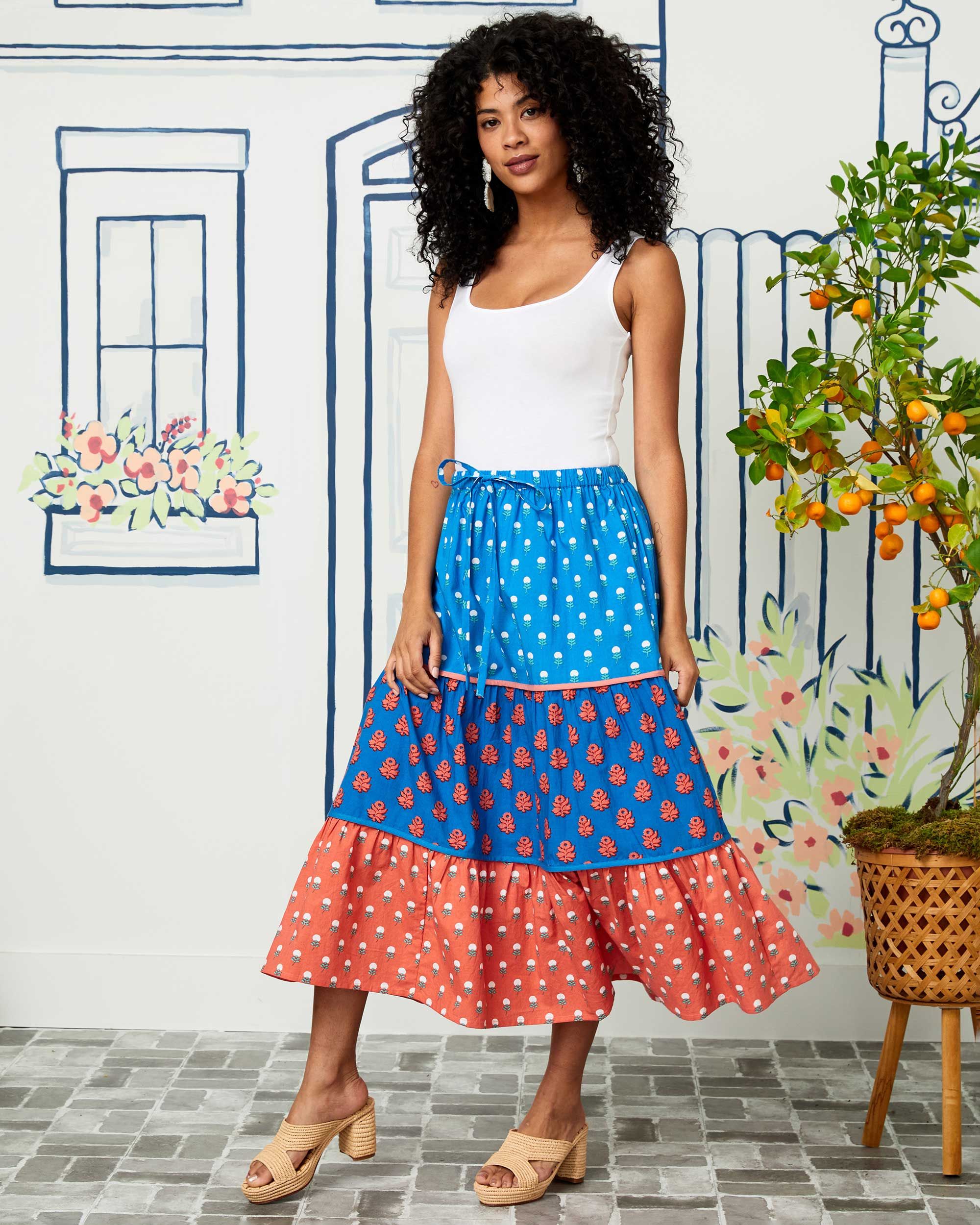 Bouquet of Roses - Twirl About Skirt - Mixed Colors | Printfresh