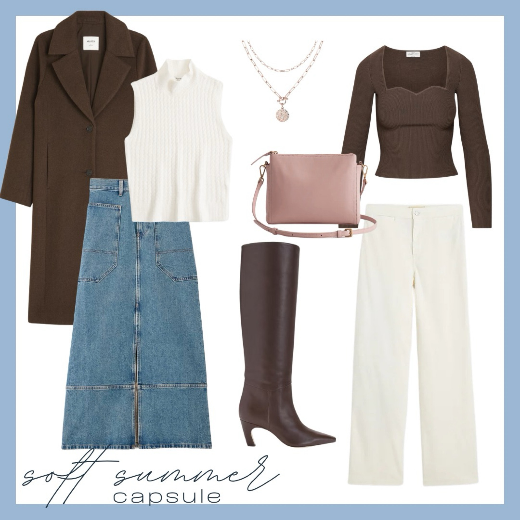 Soft Summer fall outfit ideas. Soft summers thrive in low to moderate contrast with generally cooler undertones.

#softsummer #softsummeroutfitinspo #softsummercolor

#LTKSeasonal #LTKGiftGuide