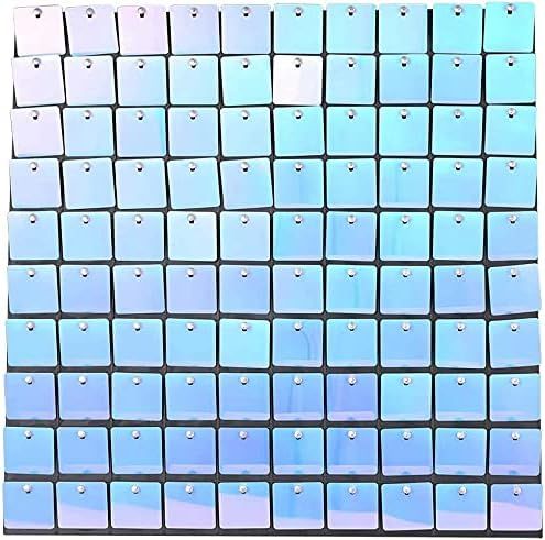 Shimmer Wall Panel,Sequin Backdrop,15 Panes Per Box,Prefect for Events,Decoration,Wedding (Blue) | Amazon (US)