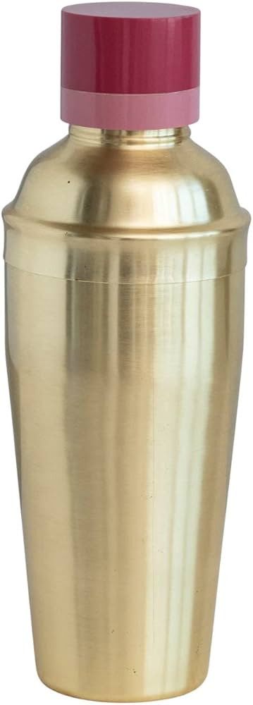 Creative Co-Op Mid-Century Stainless Steel 2-Tone Resin Lid, Gold Finish Cocktail Shaker | Amazon (US)
