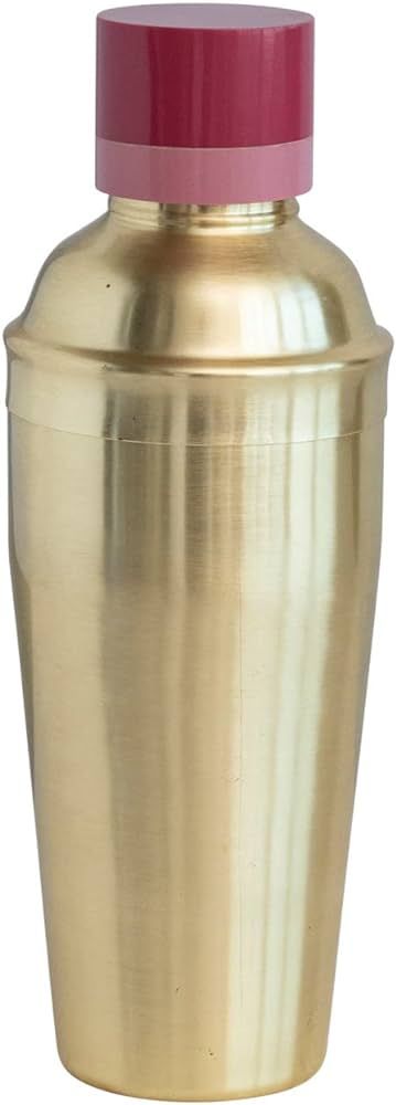 Creative Co-Op Mid-Century Stainless Steel 2-Tone Resin Lid, Gold Finish Cocktail Shaker | Amazon (US)