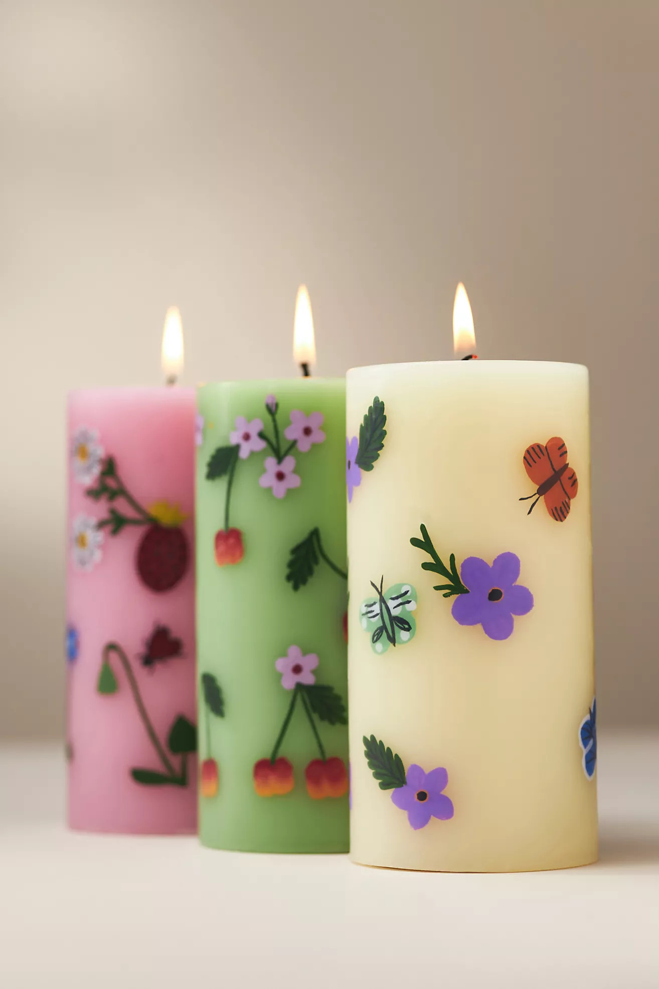 Faye Pillar Shaped Wax | Anthropologie (US)