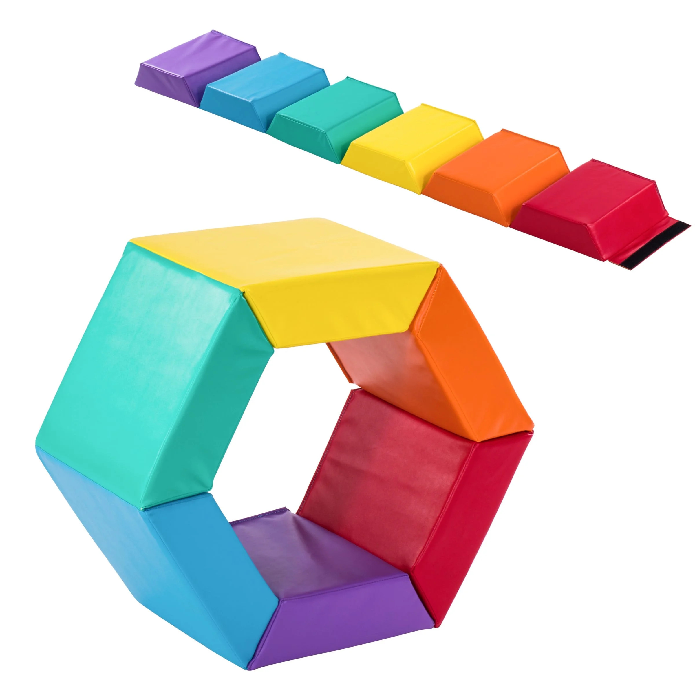 New-Bounce Hexagon Gymnastics Mat - Gym Equipment Mats for Kids - Trainer Tumbling Mat | Walmart (US)