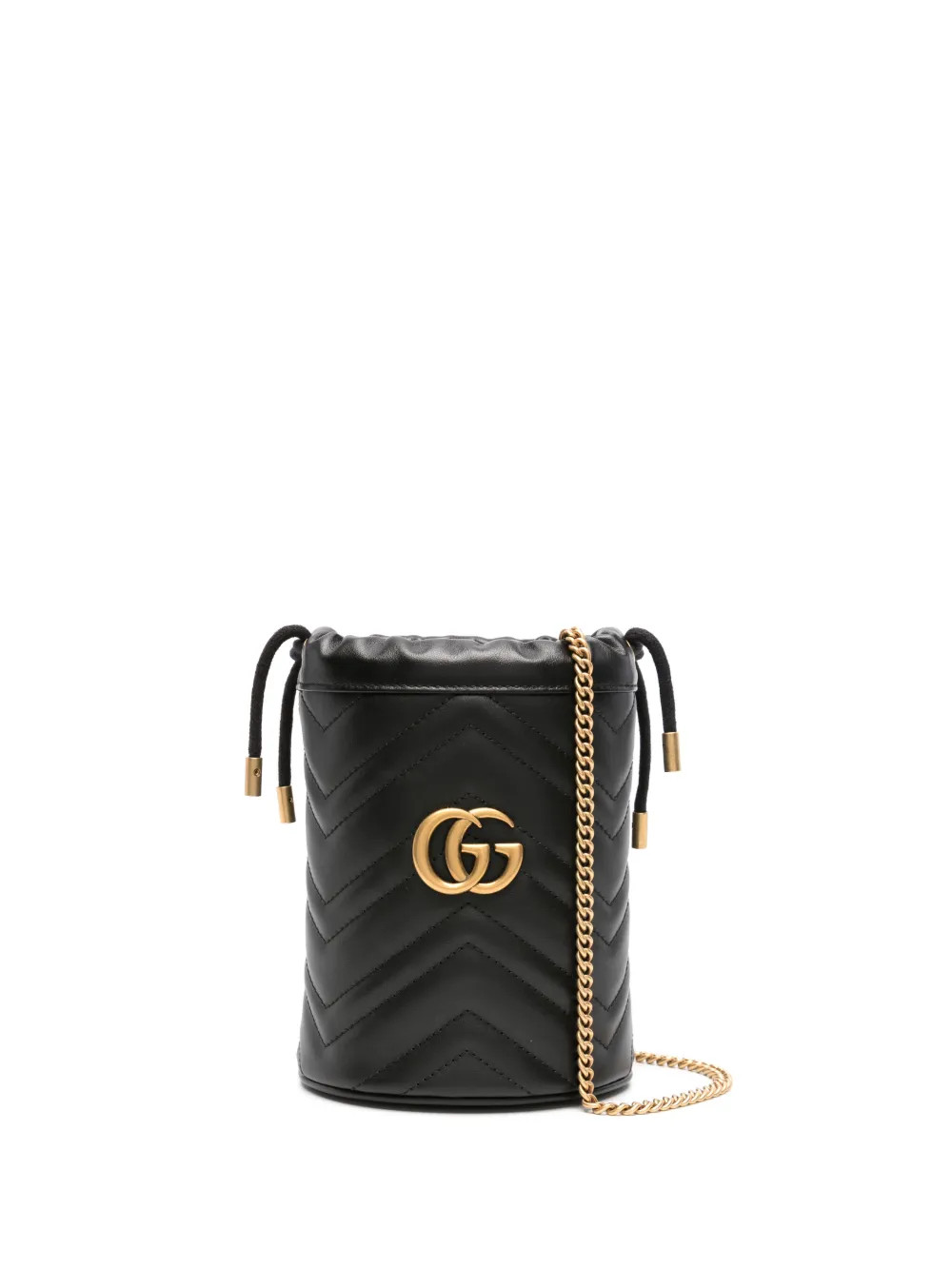 Gucci mini GG Marmont bucket bag - Black | Farfetch Global