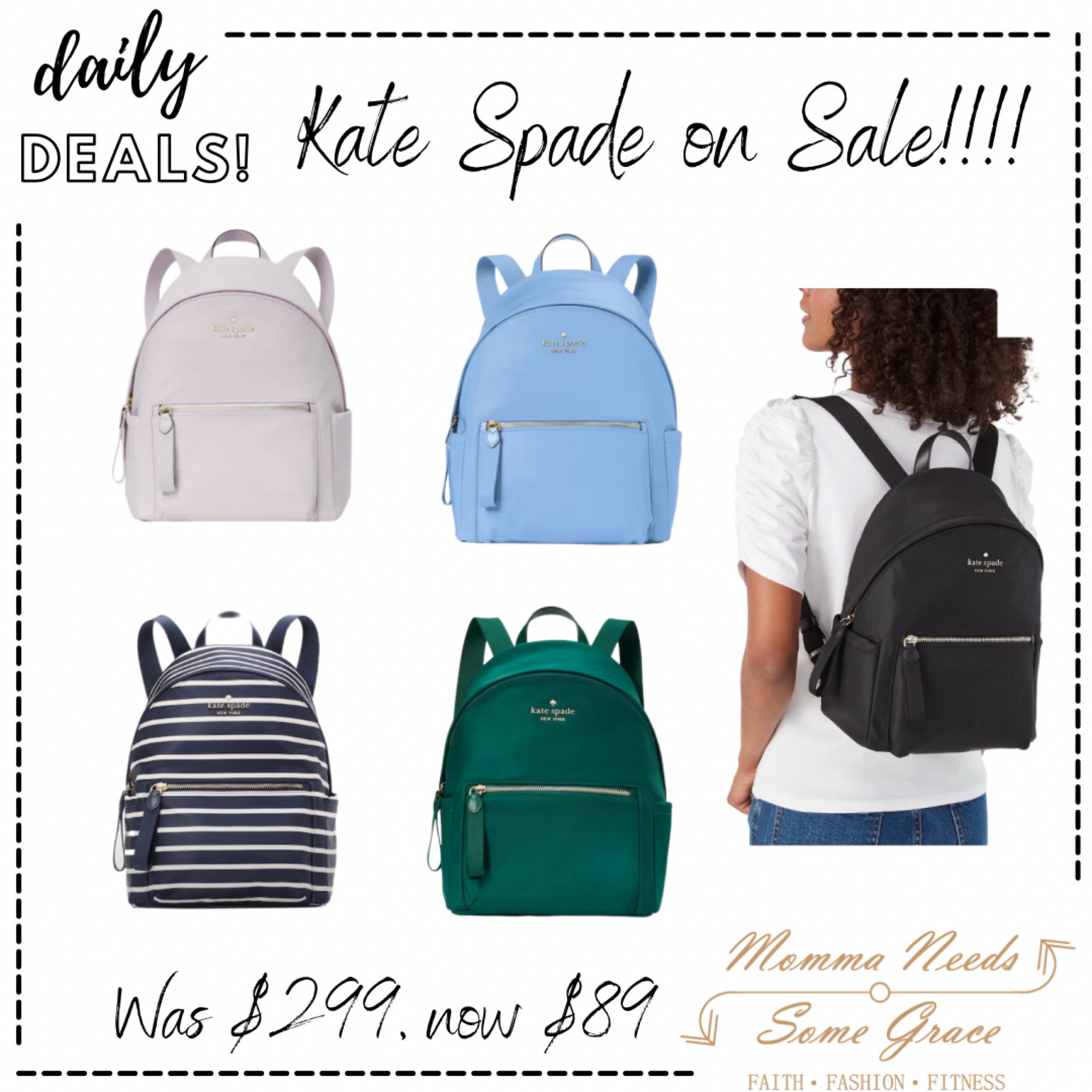 Kate spade deals backpack sale