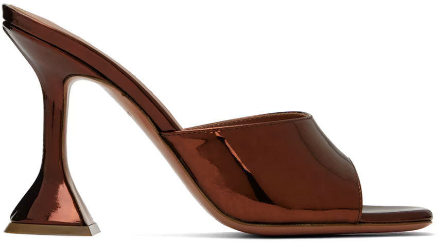 Brown Lupita Slipper Heeled Sandals | SSENSE