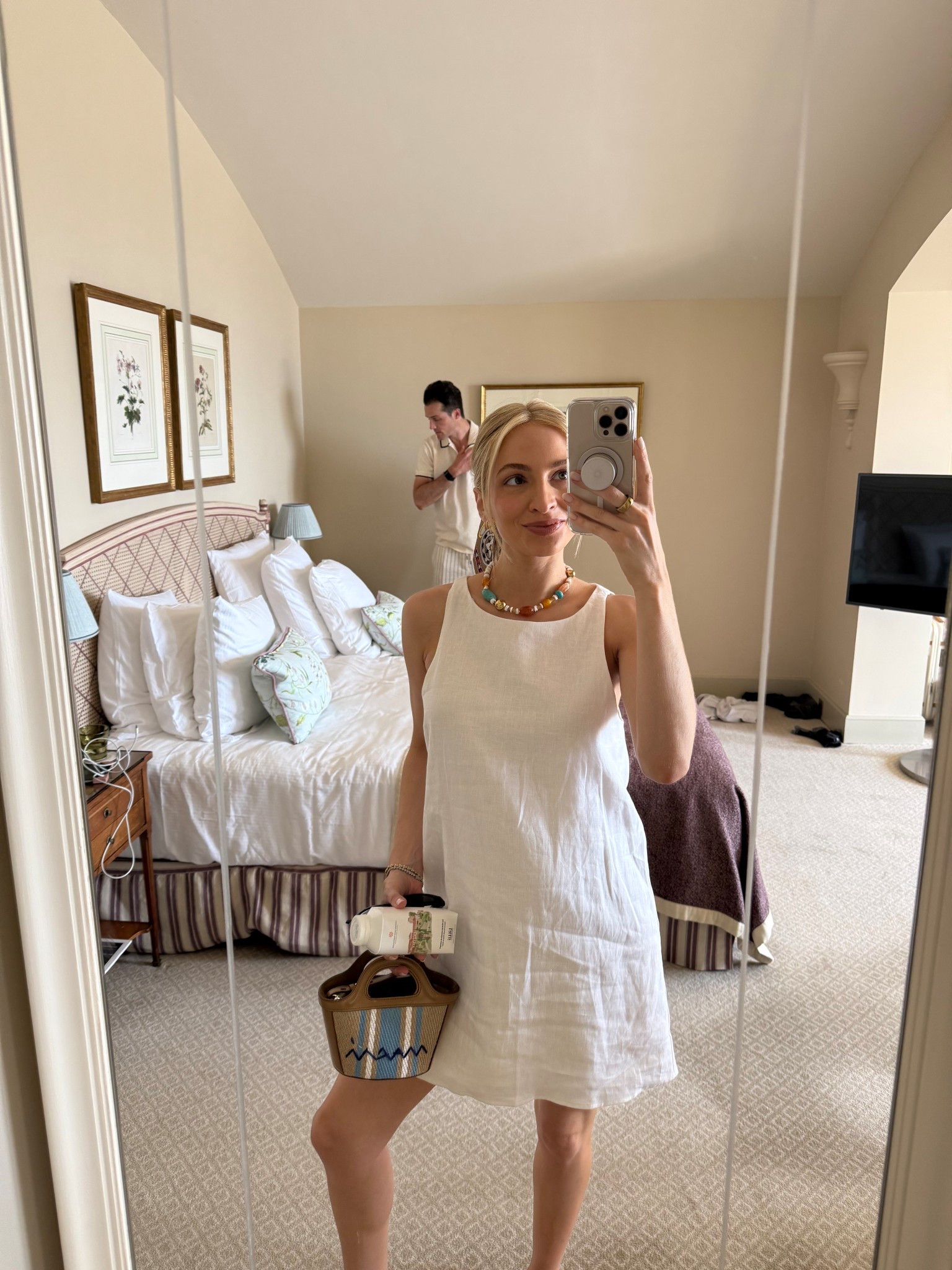 Ivory linen mini dress for a day of exploring in the South of France

Sizes worn here:
Dress US 2 (runs a little looser)

#LTKStyleTip #LTKSummerEdit