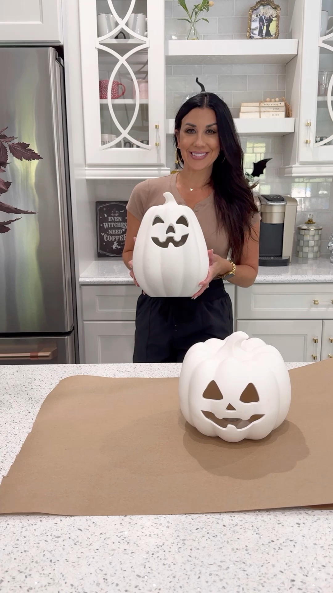 DIY Terracatta jack-o-lanterns