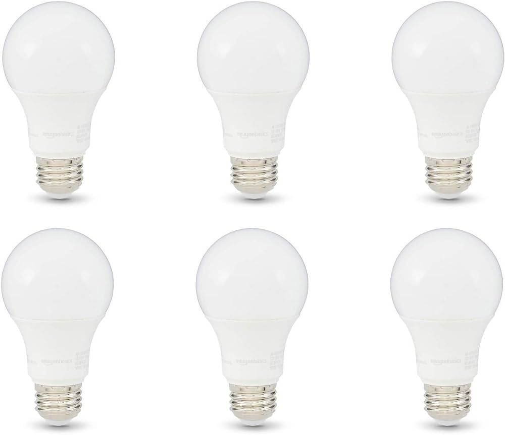 Amazon Basics - A19 LED Light Bulb, Soft White, 12W (Equivalent to 75W), Dimmable, 10,000 Hour Li... | Amazon (US)