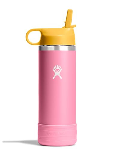 Hydro Flask Kids Water Bottle for School - Stainless Steel and Insulated with Straw Cap - 18 Oz in Dahlia | Amazon (US)