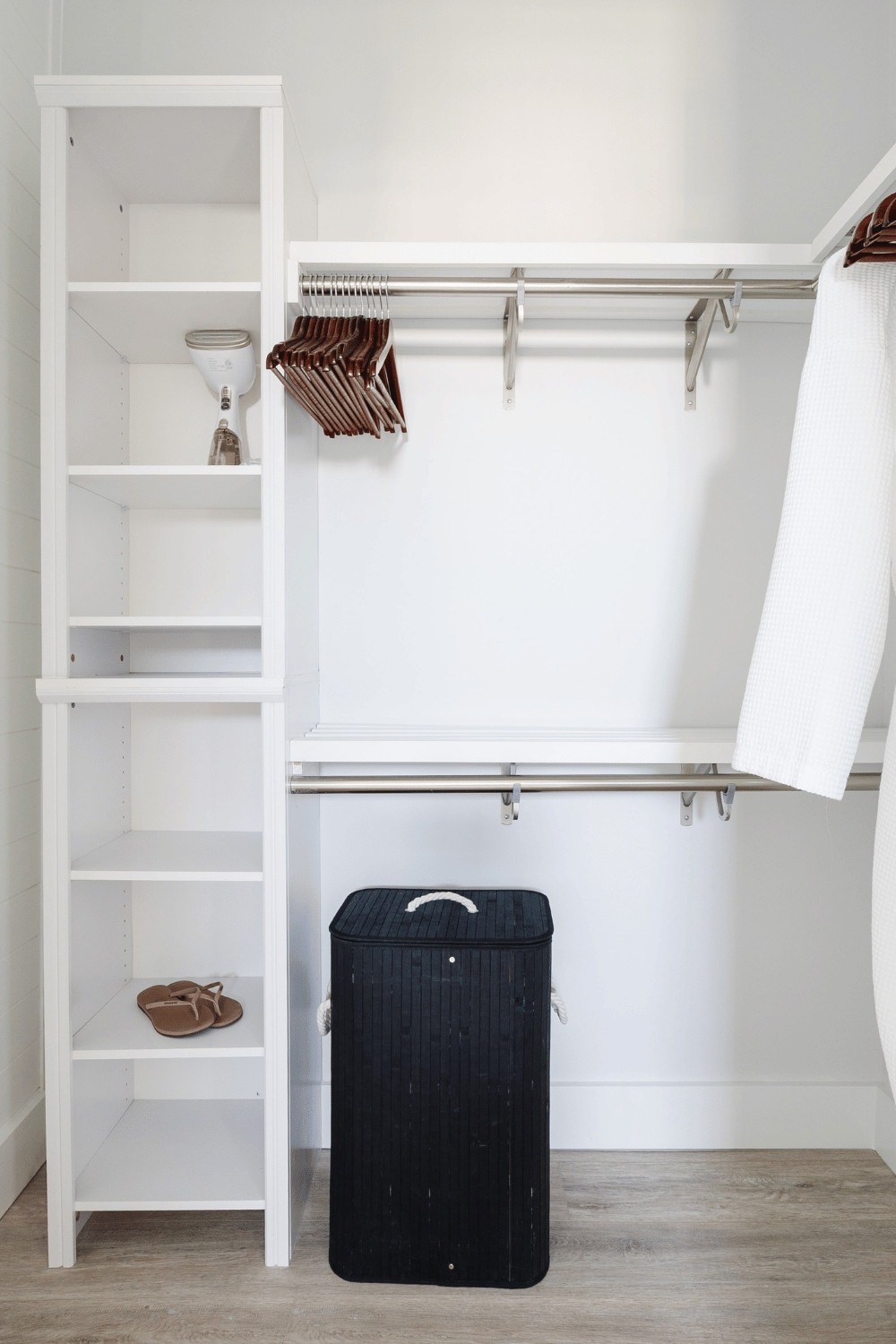 Just a few of my favorite touches for a closet in a rental property.  A little hospitality goes a long way - a waffle weave robe, a hamper, and nice hangers are little things that mean a lot.

#vacationrental #beachhouse #homedecor  

 #LTKHome
