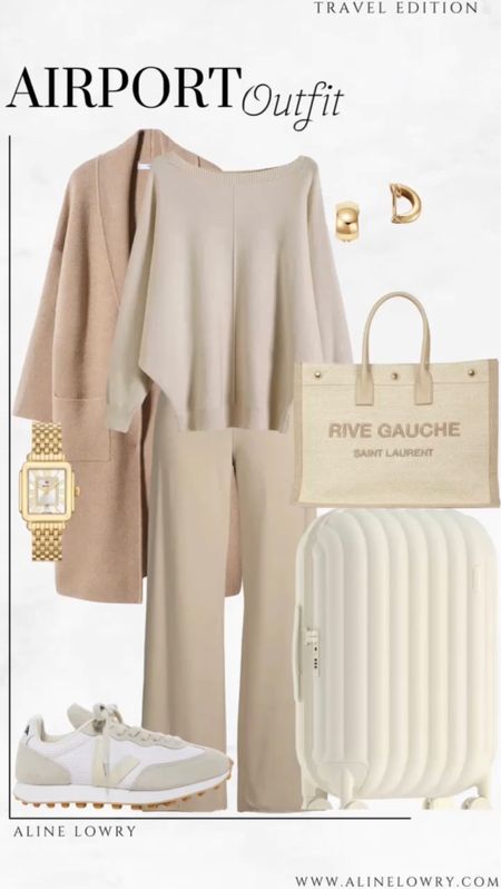 Classy chic airport outfit idea
Rive Gauche Tote
Neutral cardigan
Amazon travel bag

#LTKtravel #LTKstyletip #LTKitbag