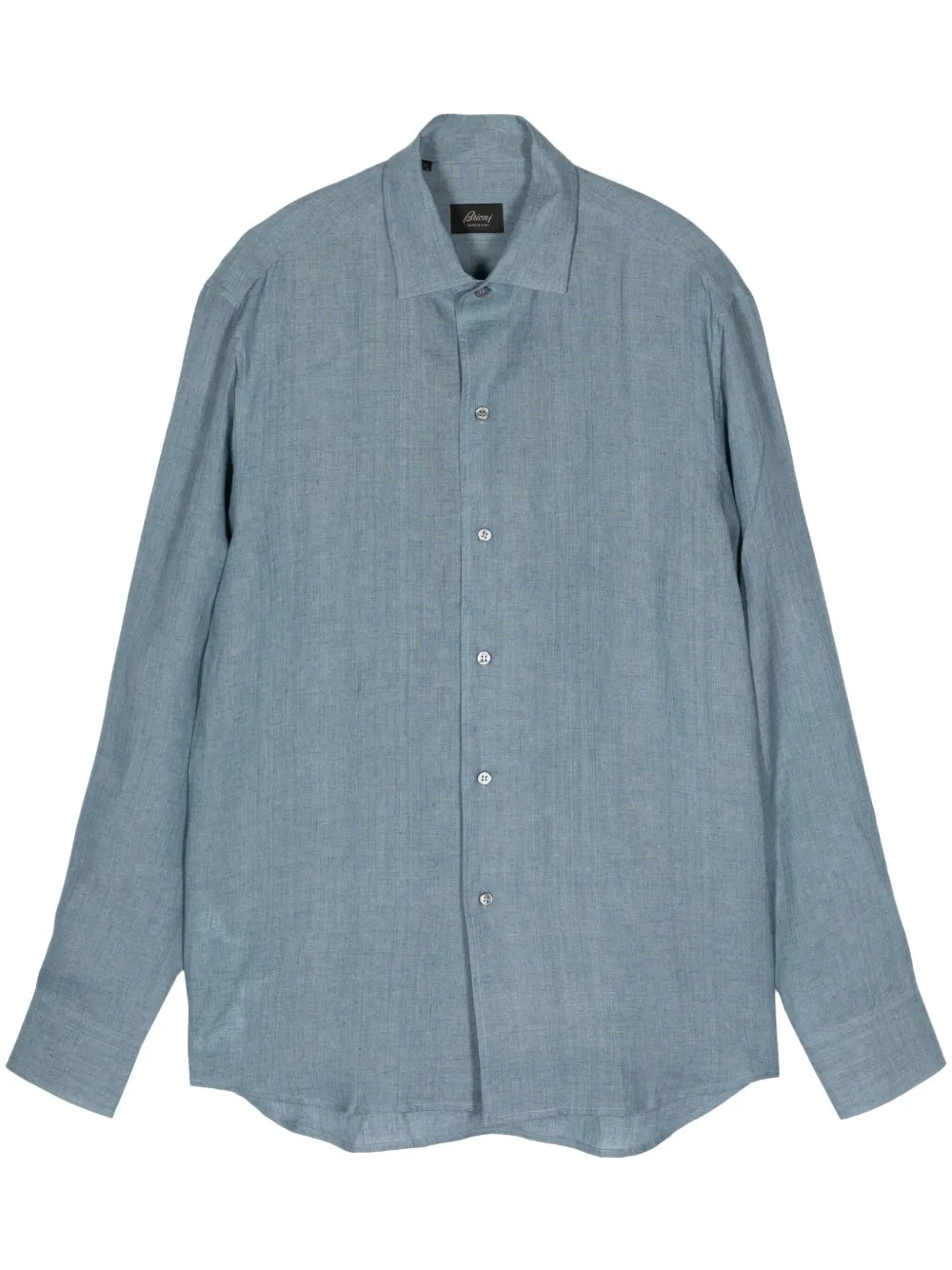 Brioni long-sleeve Linen Shirt  - Farfetch | Farfetch Global