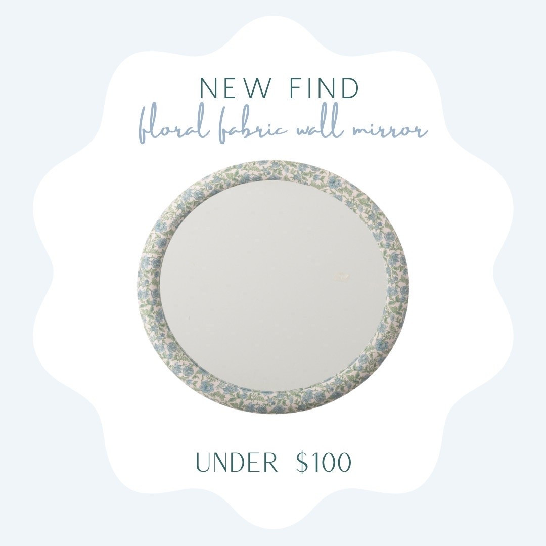 Under $100 floral round wall mirror