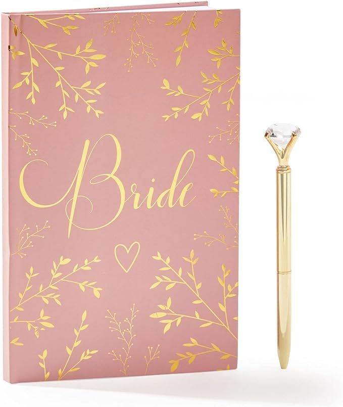 Wedding Planner Book and Pen Set, Notebook for the Bride (Pink and Gold Foil) | Amazon (US)