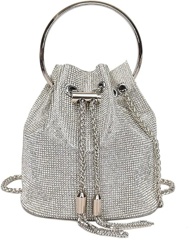 NONGFUGE Fashion Rhinestone Crystal Evening Bag Purse Shoulder Sparkly Diamond Clutch Purses for ... | Amazon (US)