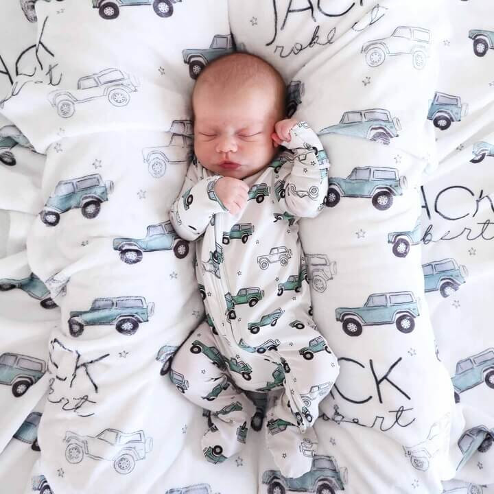 Vintage Cruiser Zipper Footie | CL x Emily Travis | Caden Lane